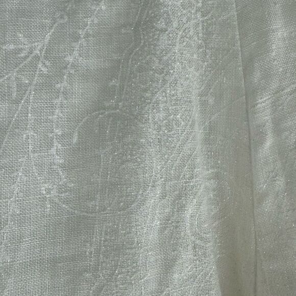 Bonpoint Jupe Gonna Rock Ruffle High Low Metallic Floral Linen Skirt - Picture 3 of 6